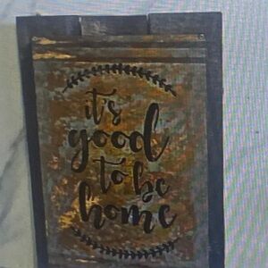 Rustic Wall Sign with Black and Brown Accents